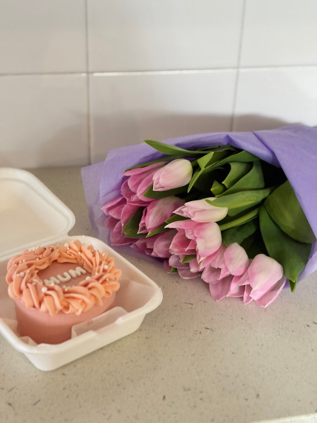 Mother’s Day Bento Cake & Tulips